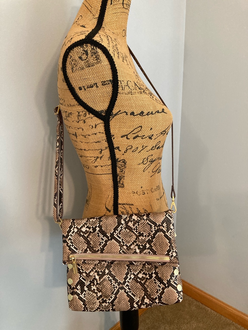 Hammitt Snake-Print Crossbody Bag - Brown & Cream